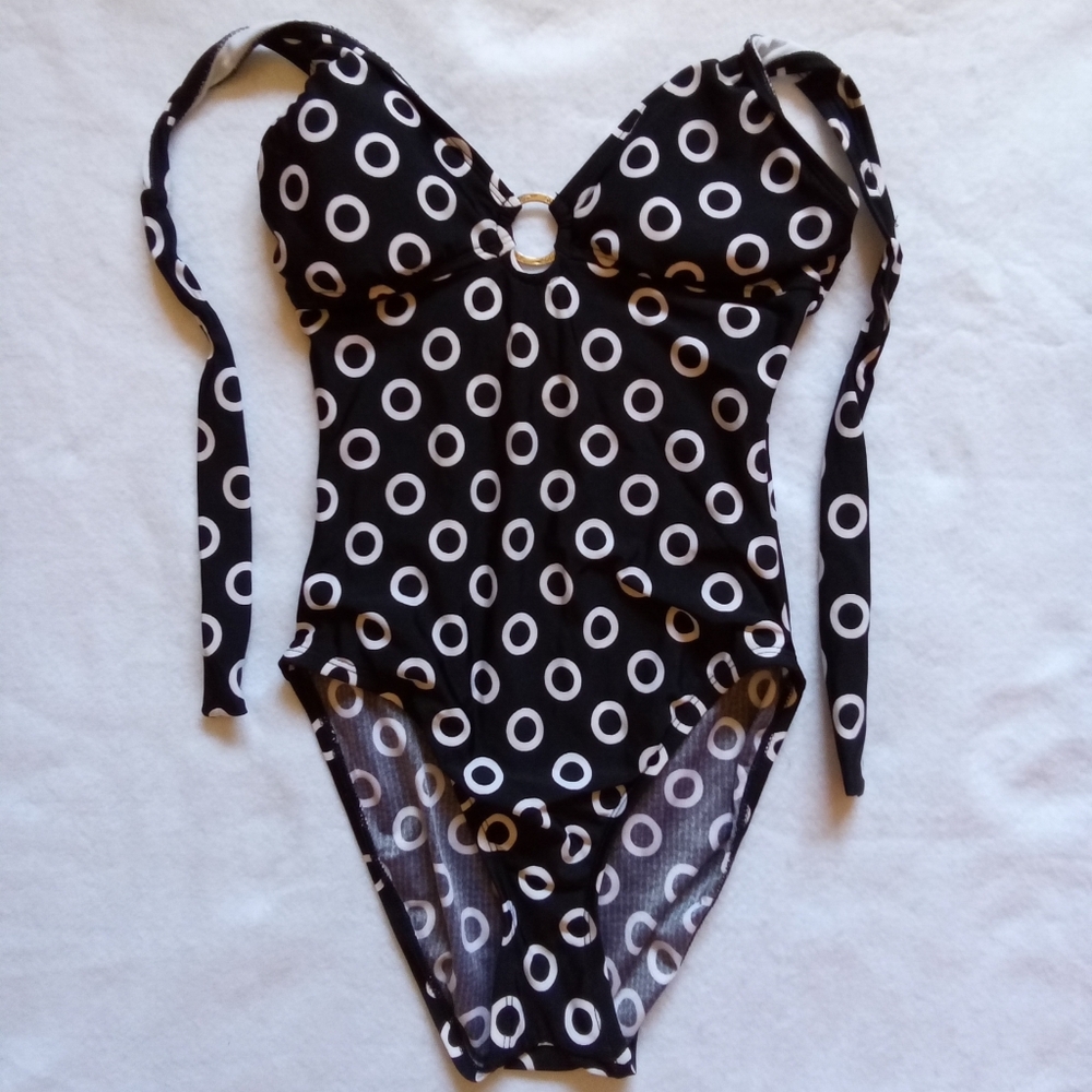 women's Speedo one piece halter tie top bathing suit